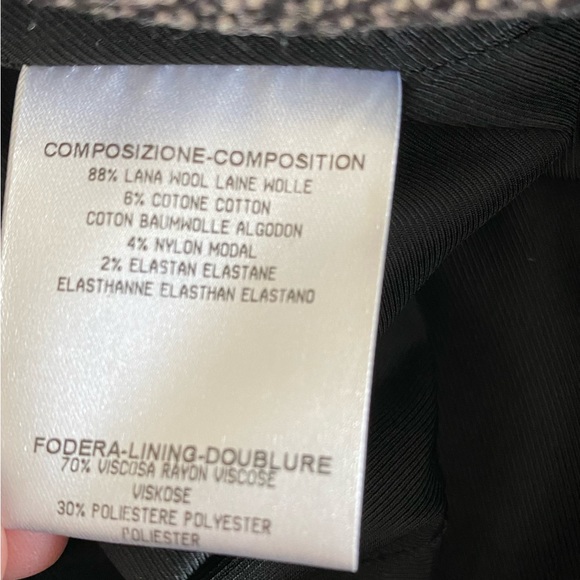 Gucci Vintage Knee Length Color-block Lined Black Grey Wool Pencil Skirt Size 6 - Picture 9 of 9